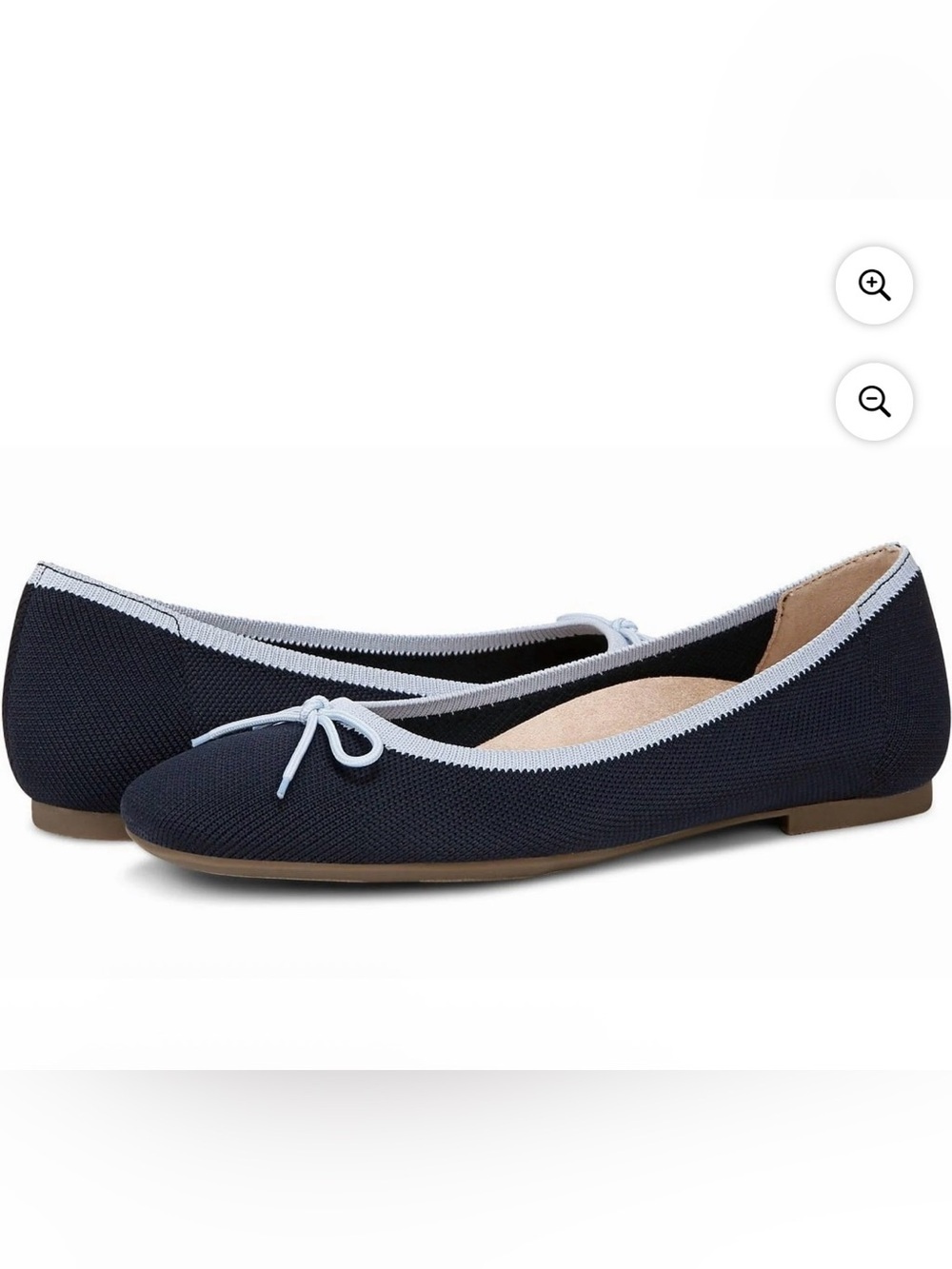 Vionic Women's Klara Ballet Flat Navy Knit 6